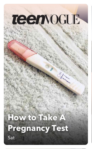 teen vogue - teenVOGUE How to Take A Pregnancy Test Sat