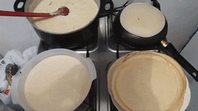 upside down crepe pan