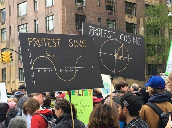 education protest signs - Protest, Cosine Protest Sine sin Cos