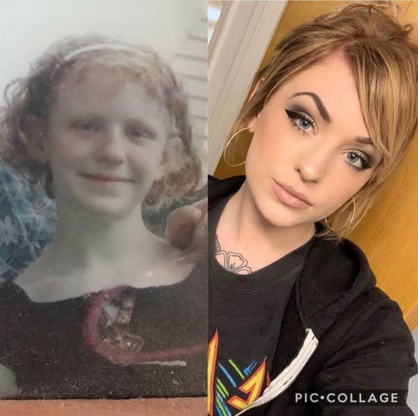 puberty before and after girl