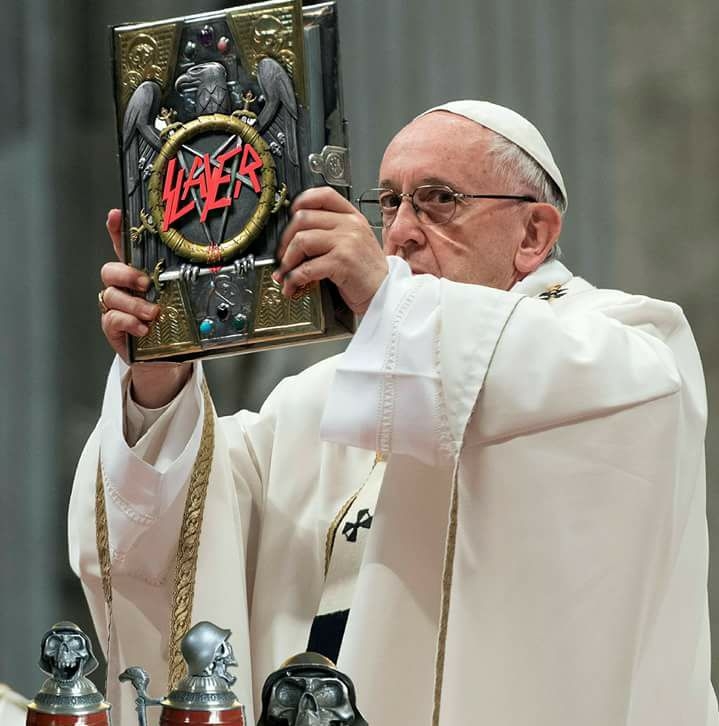 pope holding slayer