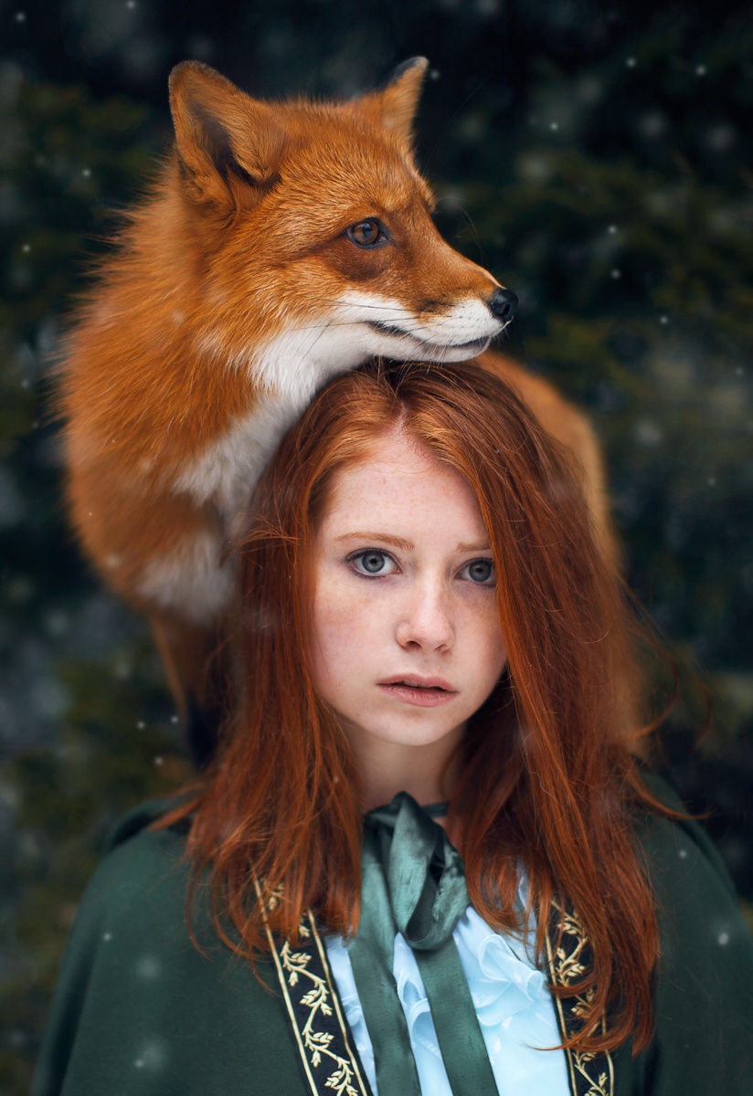 girl with a fox