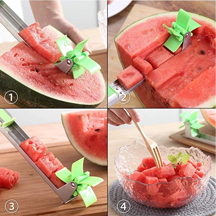 The slicer helps you to create pieces you can easily eat.