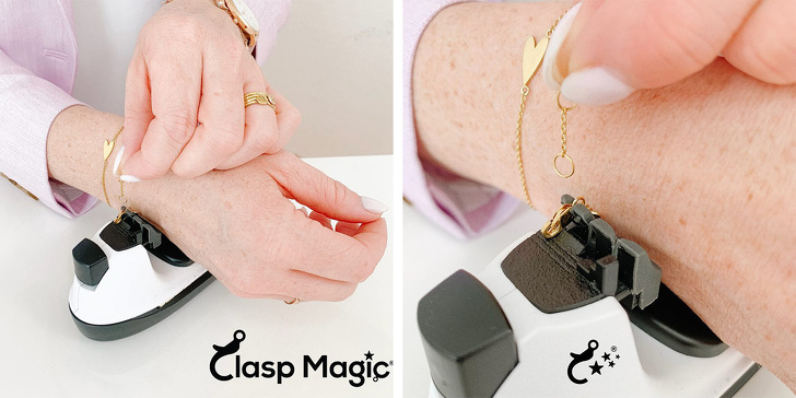 This device will help you easily attach a bracelet without needing anyone’s help.