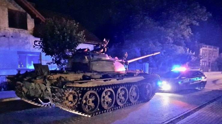 wtf drunk man terrorizes town with tank