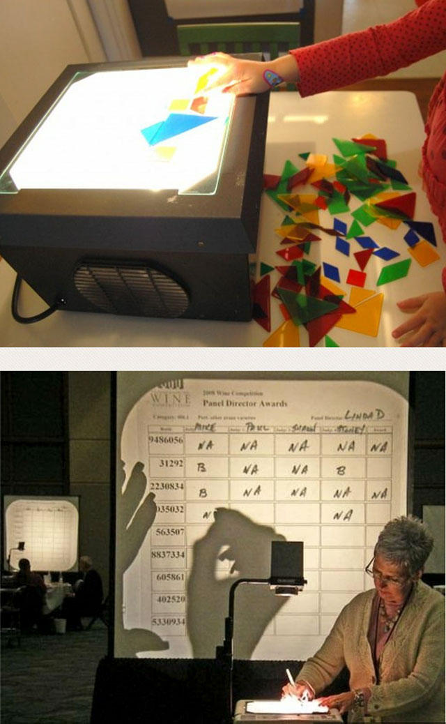 overhead projector shapes