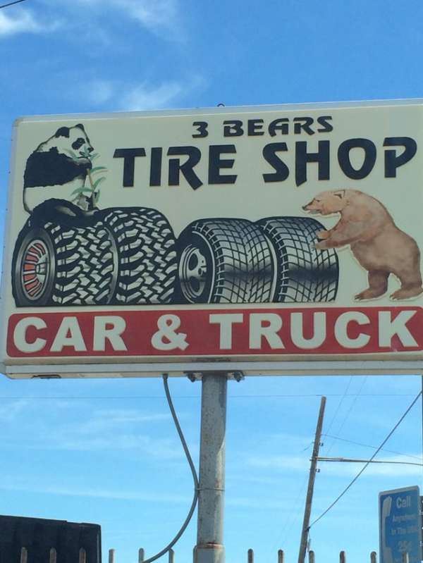billboard - 3 Bears Tire Shop Nuo Car & Truck