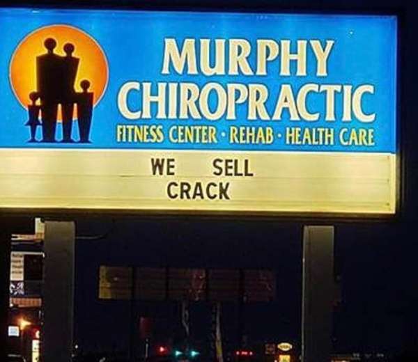 display advertising - Murphy Chiropractic Fitness Center Rehab Health Care We Sell Crack