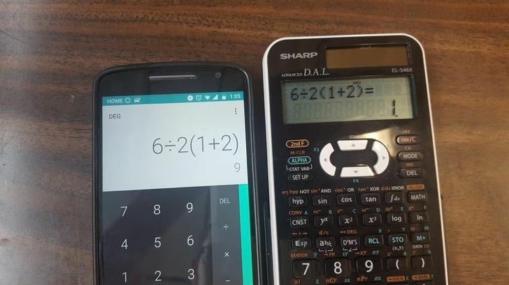 Two calculators got different answers.