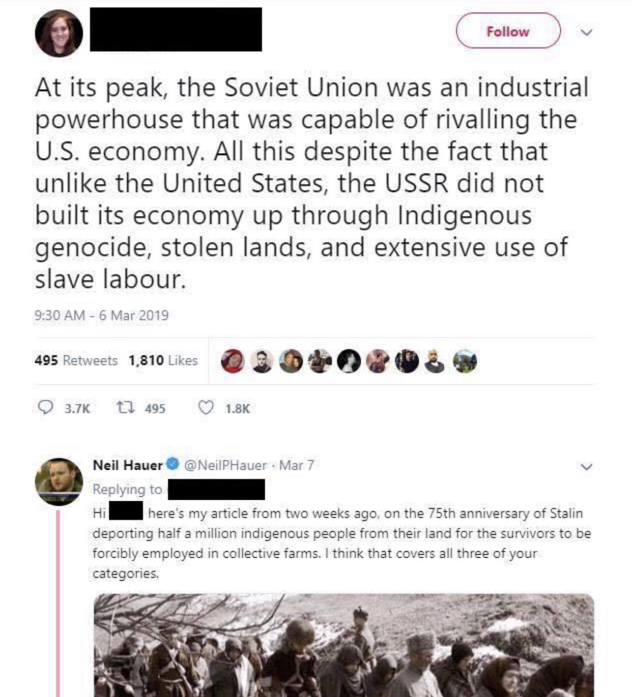 media - At its peak, the Soviet Union was an industrial powerhouse that was capable of rivalling the U.S. economy. All this despite the fact that un the United States, the Ussr did not built its economy up through Indigenous genocide, stolen lands, and ex