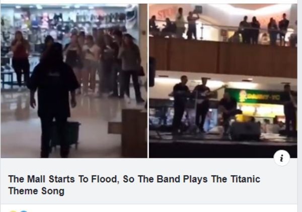 customer - The Mall Starts To Flood, So The Band Plays The Titanic Theme Song