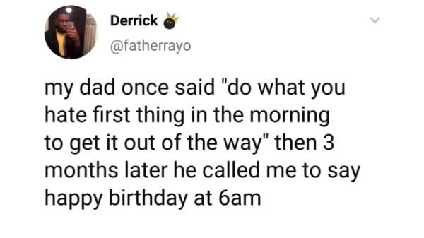 hole does it go - Derrick o my dad once said "do what you hate first thing in the morning to get it out of the way" then 3 months later he called me to say happy birthday at 6am