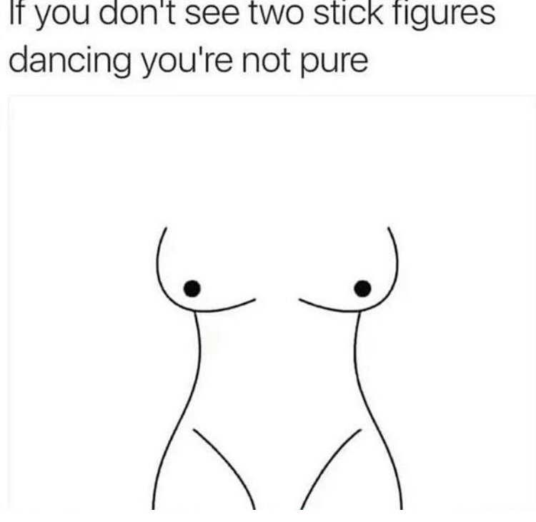 If you don't see two stick figures dancing you're not pure
