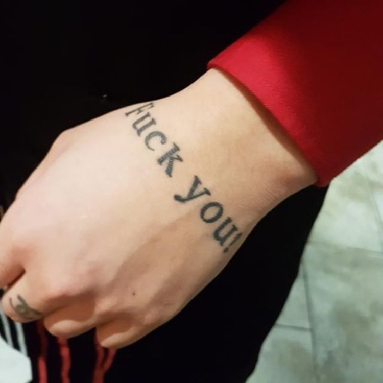 temporary tattoo - fuck you