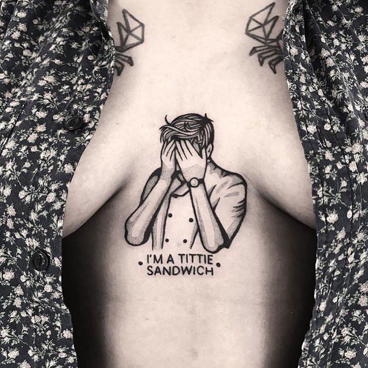 gordon ramsay tattoo - I'M A Tittie Sandwich
