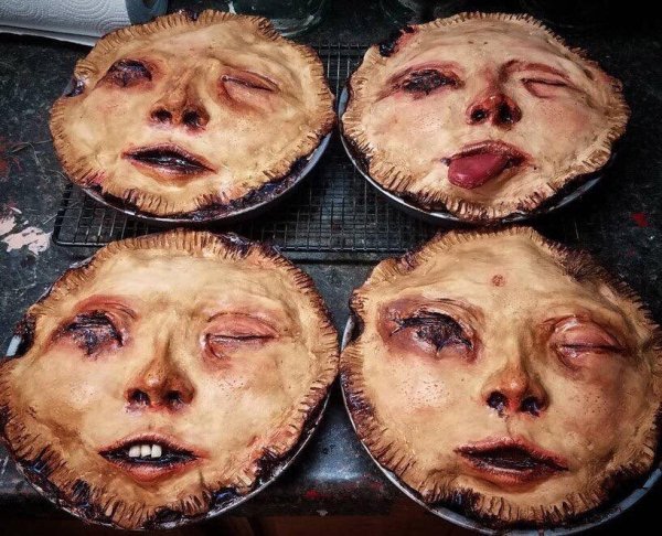 pies with human faces