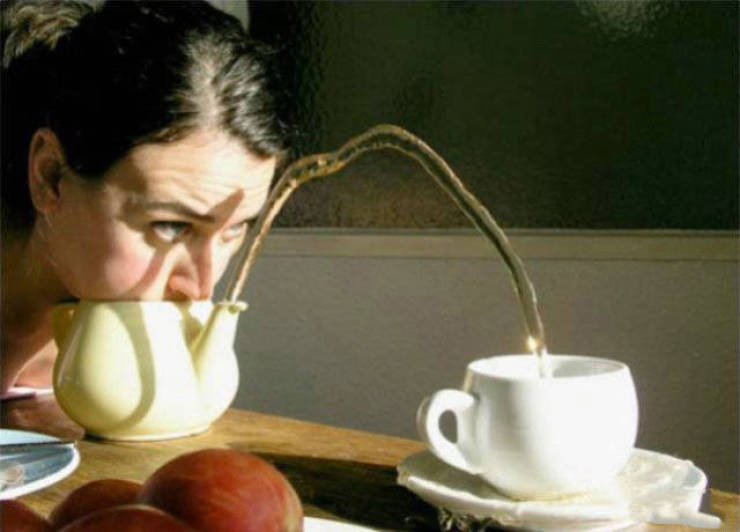 Impressively Weird Talents - blowing tea pot