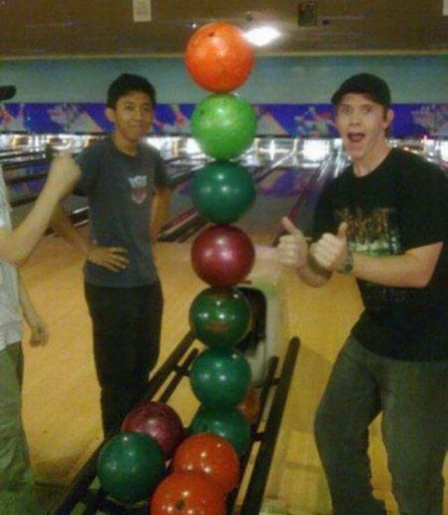 Impressively Weird Talents - bowling ball balance talent