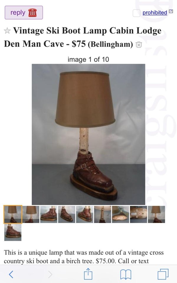 diy fail lamp - O prohibited ? Vintage Ski Boot Lamp Cabin Lodge Den Man Cave $75 Bellingham image 1 of 10 This is a unique lamp that was made out of a vintage cross country ski boot and a birch tree. $75.00. Call or text