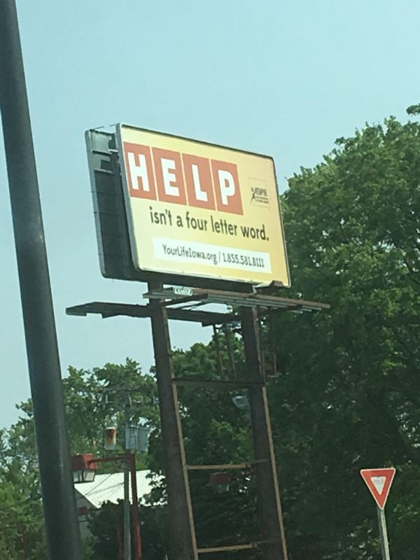 billboard - Help isn't a four letter word. Your lielowa.org L85557LAM