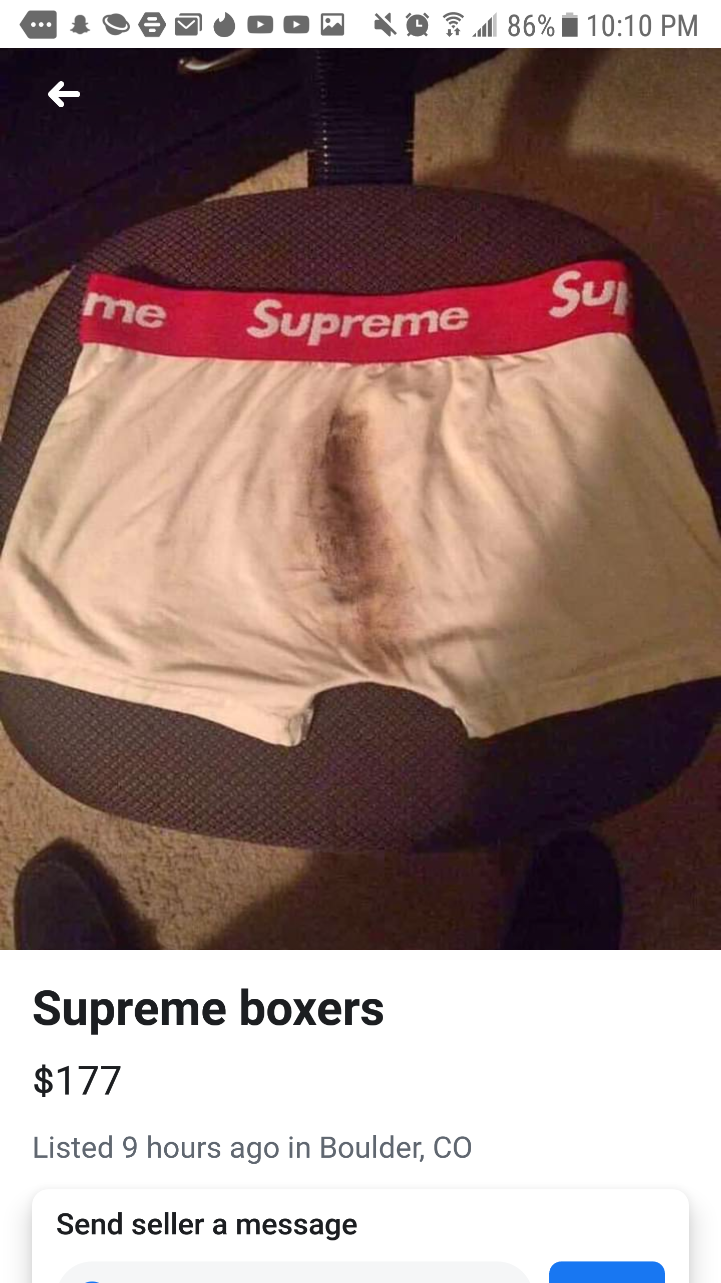 doo doo underwear - me Supreme Supreme boxers $177 Listed 9 hours ago in Boulder, Co Send seller a message