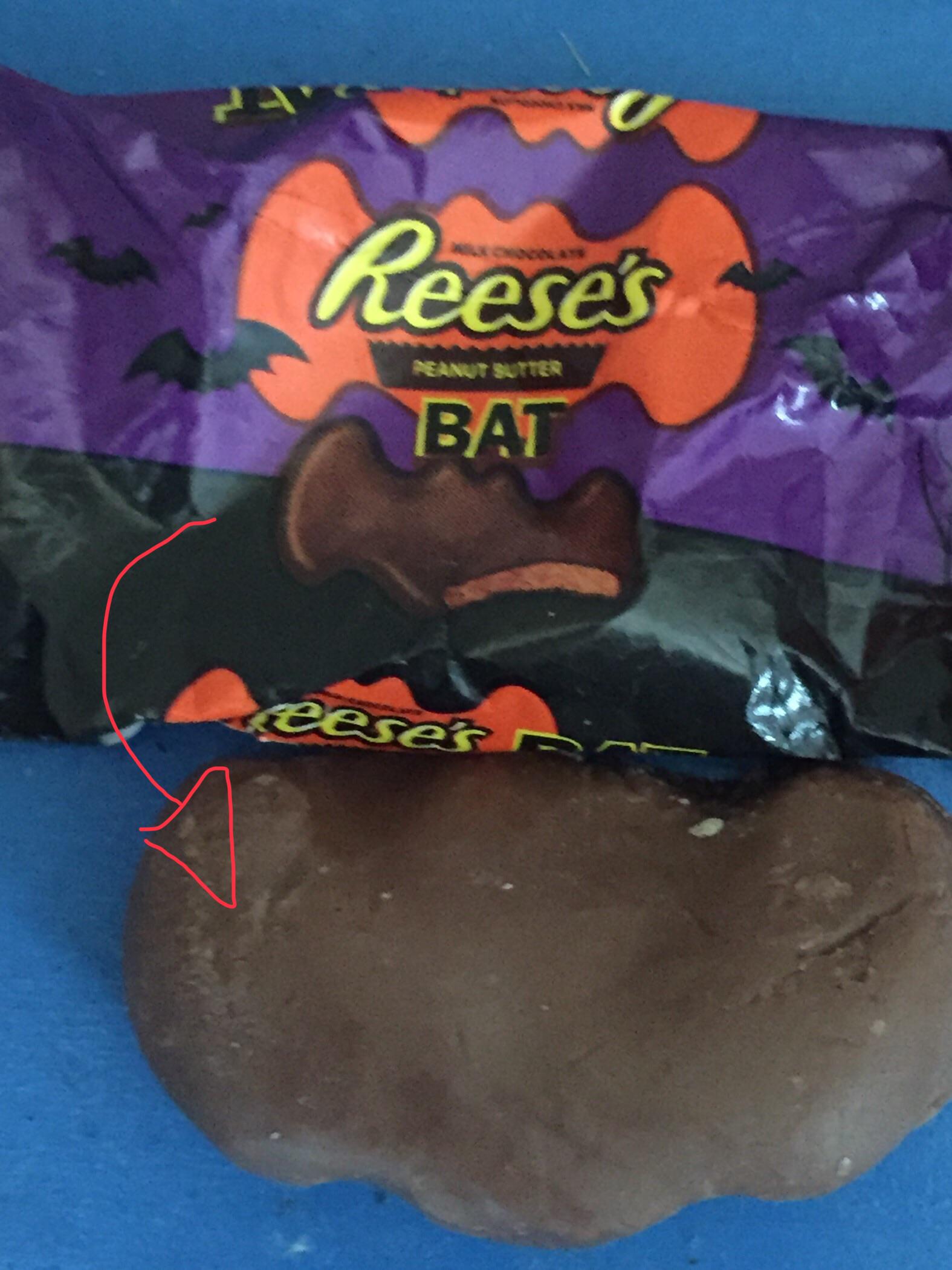 Expectation vs. Reality - reese's peanut butter cups Bat