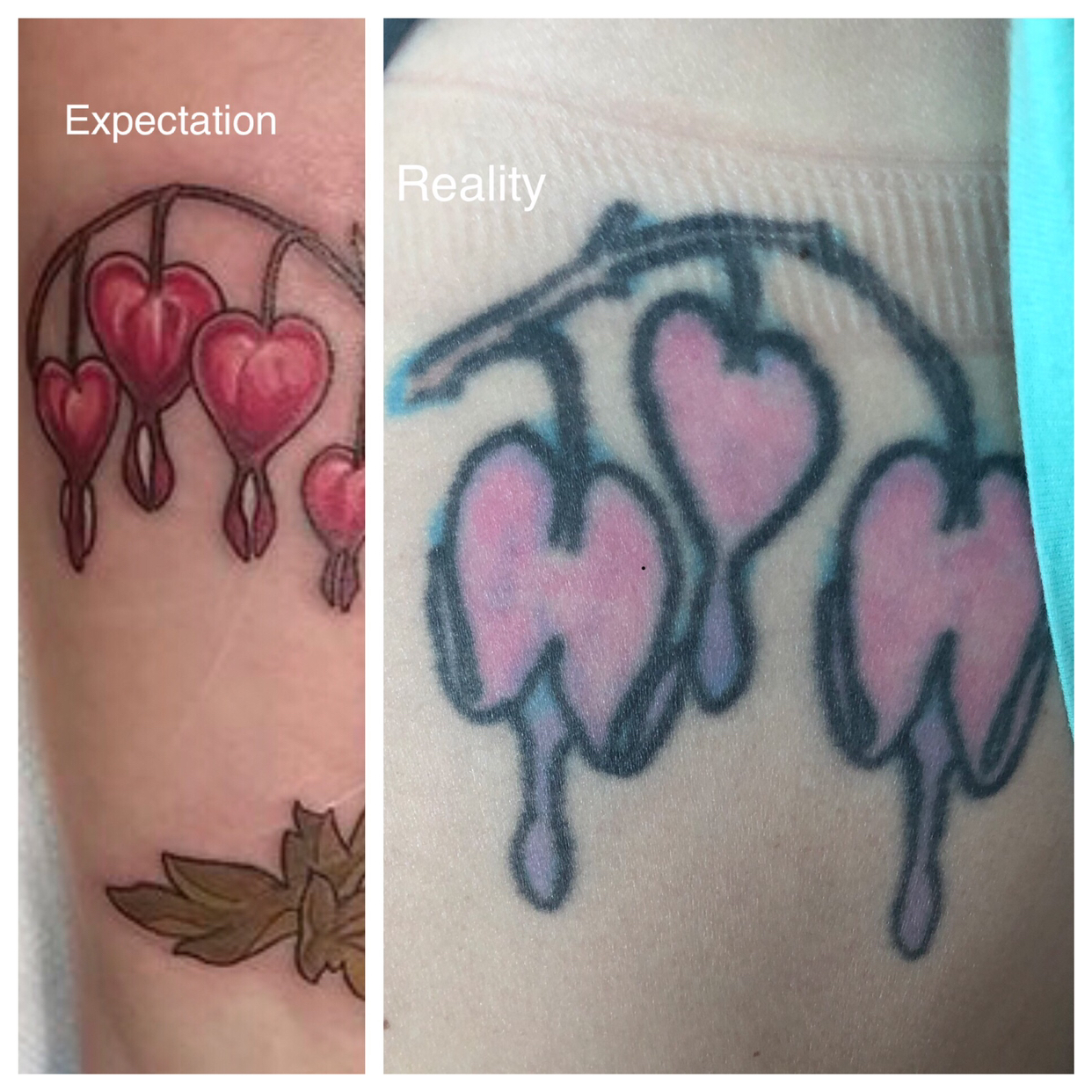 Expectation vs. Reality - tattoo Expectation Reality
