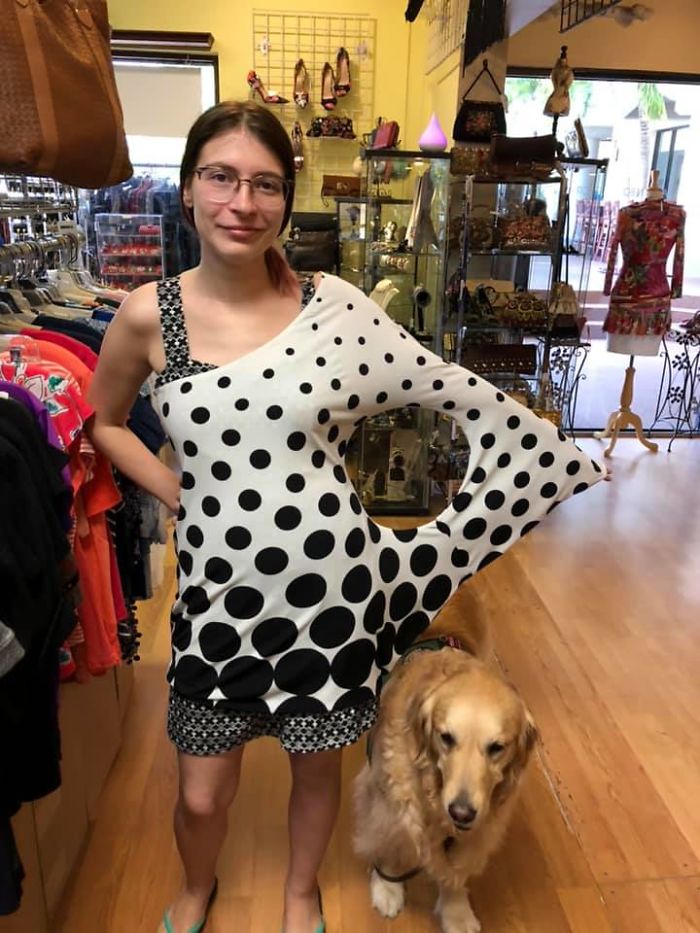 thrift store find polka dot