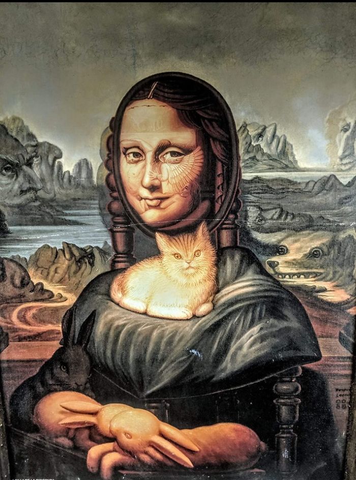 thrift store find louvre, mona lisa