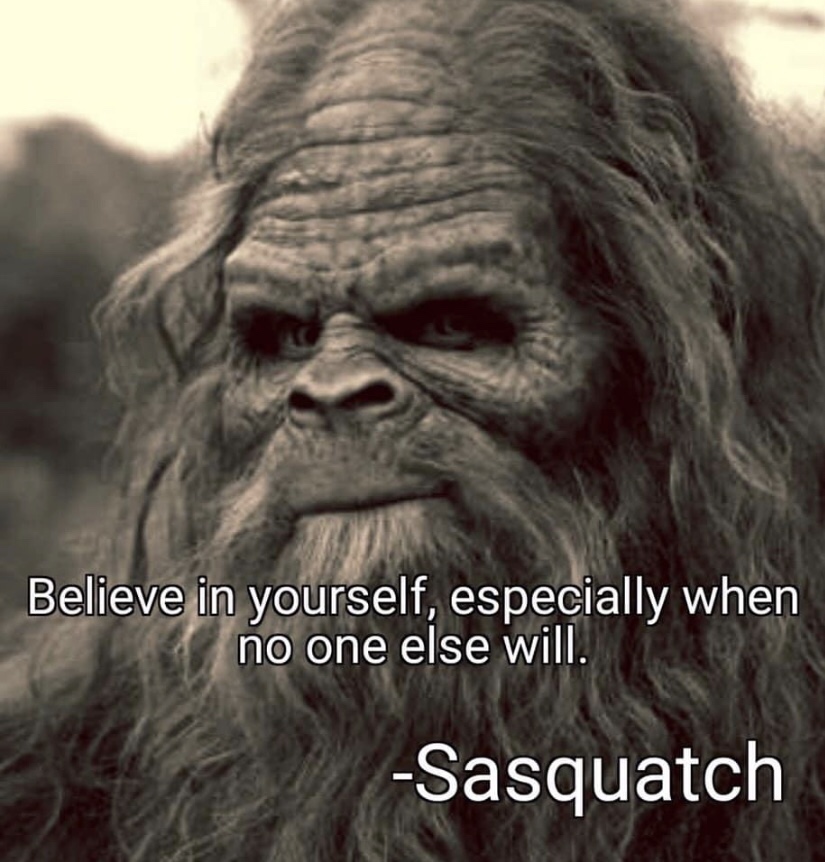 fat sasquatch - Believe in yourself, especially when no one else will. Sasquatch