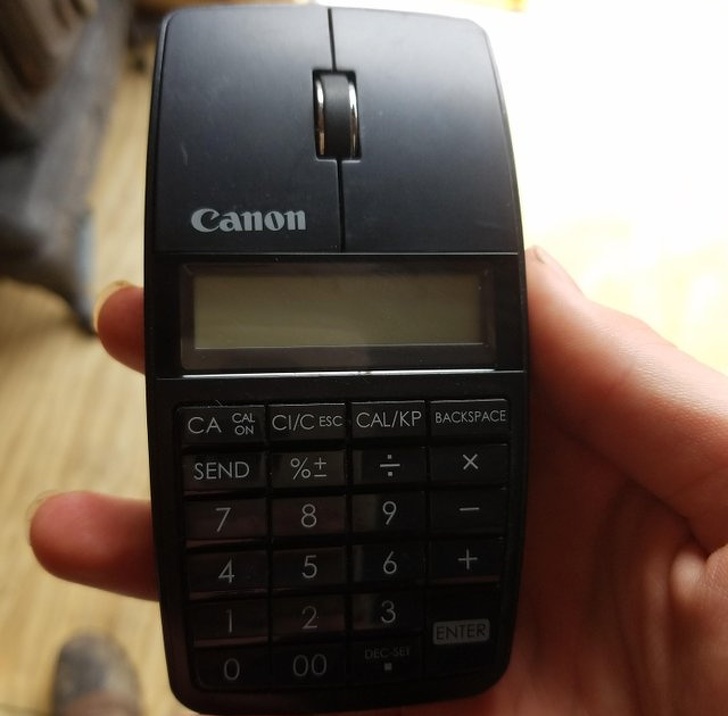 calculator mouse - Canon Ca Cal CiC Esc CalKp Backspace Send % x 7 8 9 | 4 5 6 Enter 0 00 episode