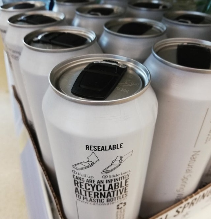 reusable cans - Suide Resealable Cans Are Pull up Pullo Os Slide bach Recycli Are An Infinite Initely Yclable Alternaties Lastic Bottl.