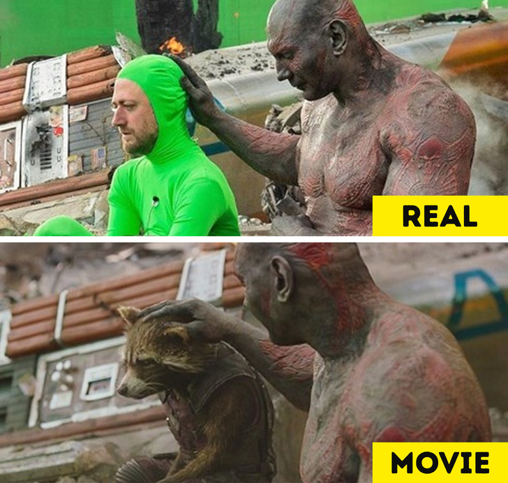 guardians of the galaxy green screen - Real Movie