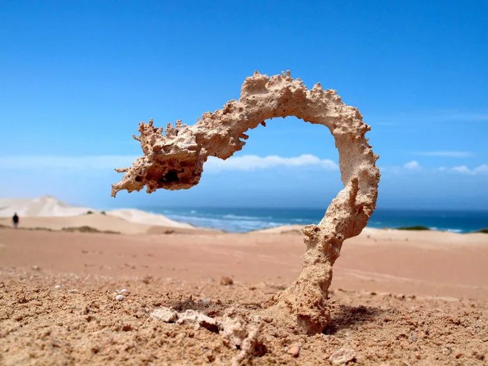 When lightning strikes sand.