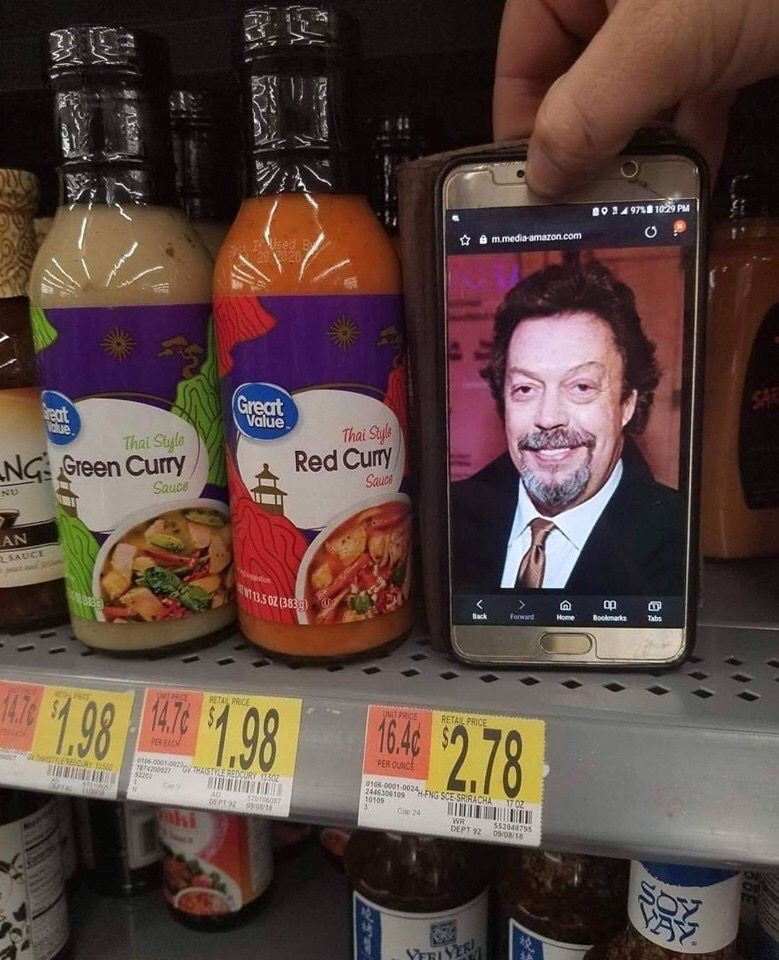 tim curry memes - 90 149738 1029 Pm m.mediaamazon.com Great Value Thai Style Ng Green Curry Thai Style Red Curry Sauce Nu Sauce An Sauce W 13.50Z 3839 Back Forward Home Bookmarks Tabs Retalprce 149.98 47 9.98 1646 2.78 Per Ource Depto 010600010024 2446306