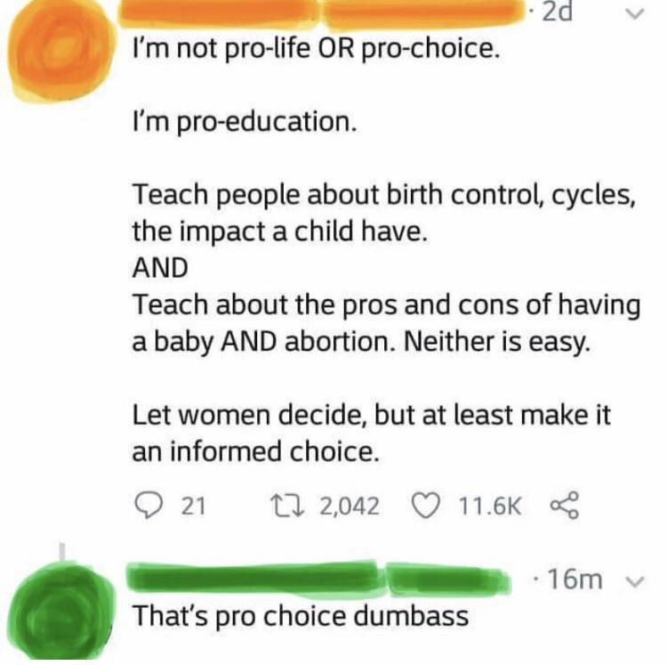 diagram - v 3. 2d I'm not prolife Or prochoice. I'm proeducation. Teach people about birth control, cycles, the impact a child have. And Teach about the pros and cons of having a baby And abortion. Neither is easy. Let women decide, but at least make it a