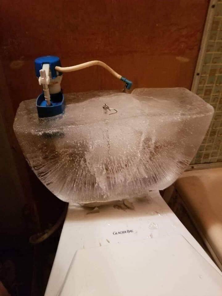 bad day polar vortex toilet - Glacier Bax