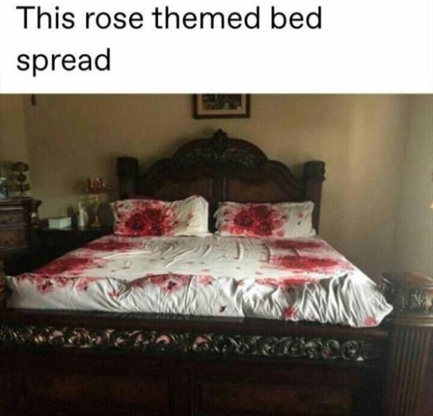 this rose themed bed spread