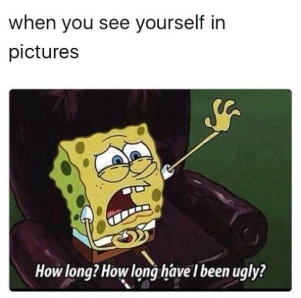 im ugly meme - when you see yourself in pictures How long? How long have I been ugly?