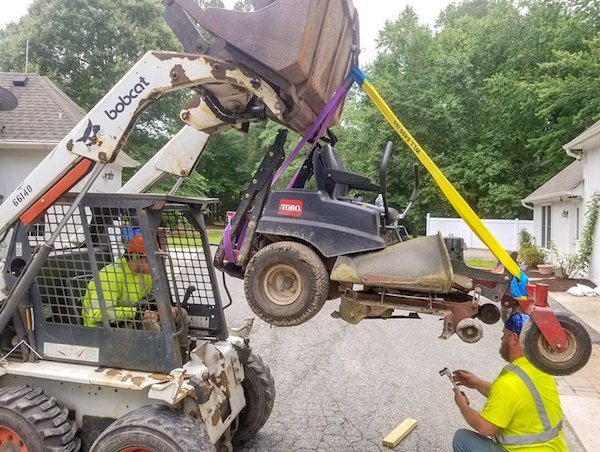 struck by equipment - Toro Op99 bobcat