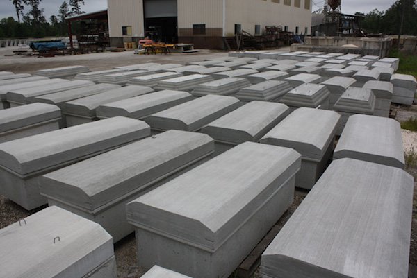 Concrete vaults that caskets go into don't prevent the caskets from getting wet.