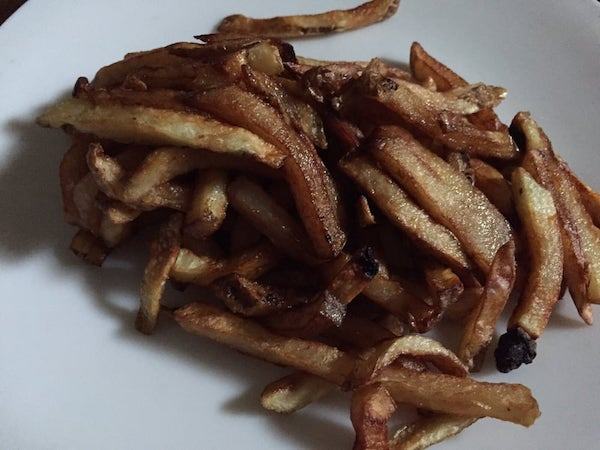 If your fries look darker it's because the oil hasn't been changed in a while.