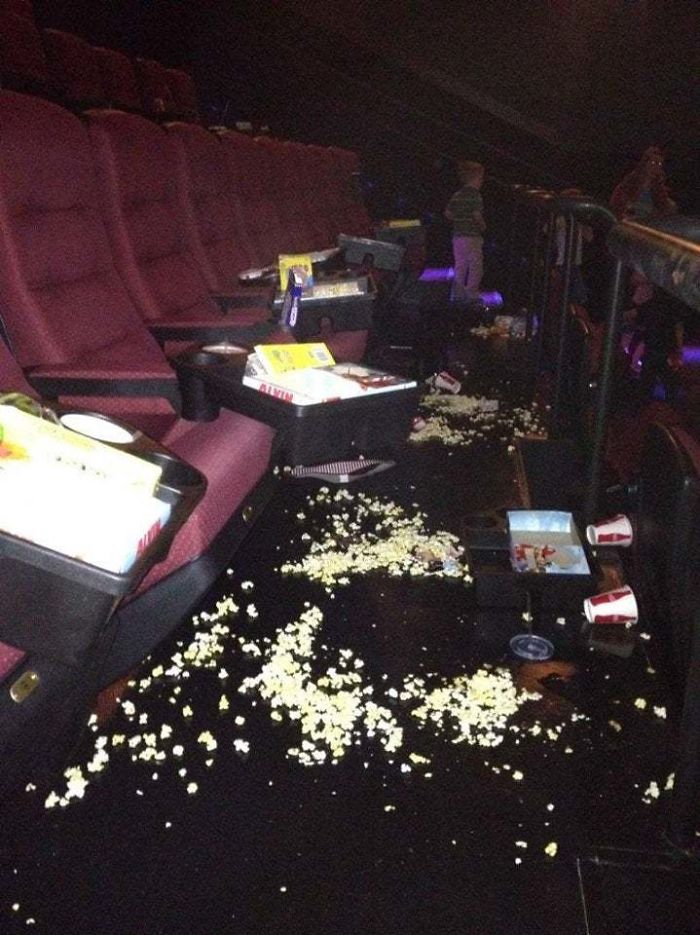 cleaning up movie theater