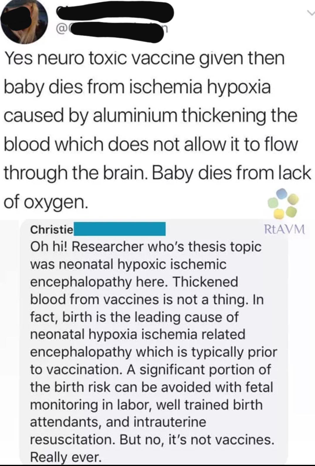 Yes neuro toxic vaccine given then baby dies from ischemia hypoxia caused by aluminium thickening the blood which does not allow it to flow through the brain. Baby dies from lack of oxygen.Oh hi! Researcher who's thesis topic was neonatal…