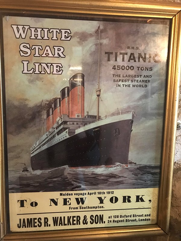 metal titanic sign - White Star Line R.M.S. Titanic 45000 Tons The Largest And Safest Steamer In The World Maiden voyage April 10th 1912 To New York, From Southampton. James R. Walker & Son. # 128 Oxford Street and at 128 Oxford Street and 24 Regent Stree