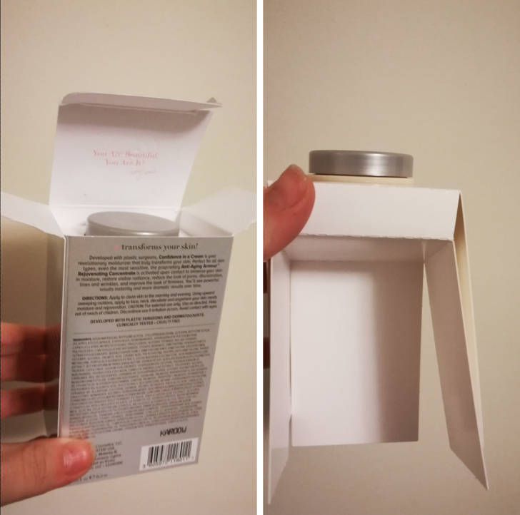 Tricked by the packaging of this moisturizing cream.