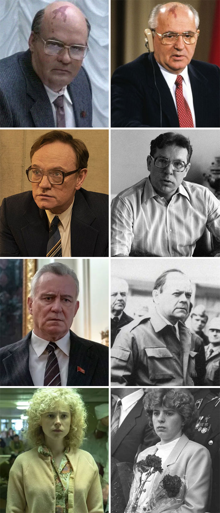 Chernobyl Actors vs. The Real-Life People They Played.