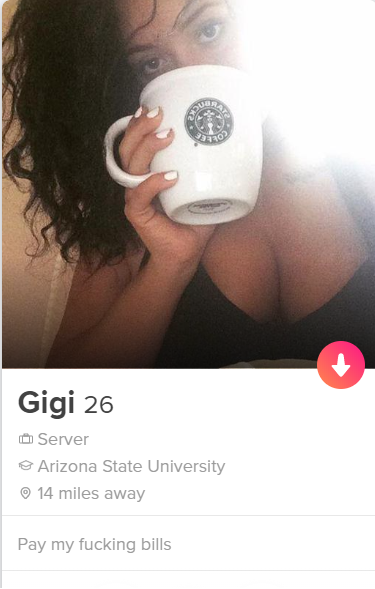 shameless tinder - Gigi 26 Server Arizona State University 14 miles away Pay my fucking bills