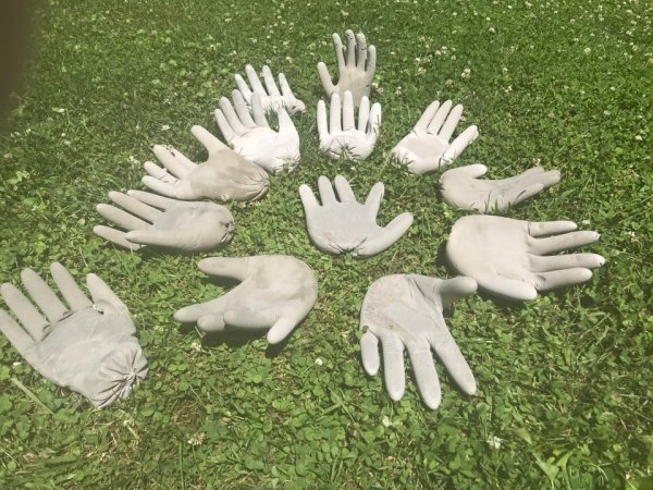 This mom got really creative into cement crafts.