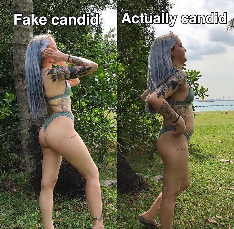 Fake Instagram Models - Fake candid. Actually candid